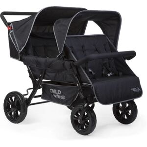 CHILDHOME Poussette quadruple 4 places Childwheels Two by Two 4 Children noir