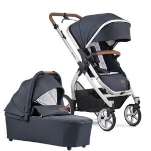 GESSLEIN Poussette duo combinée 2en1 FX4 Life, mélange bleu marine