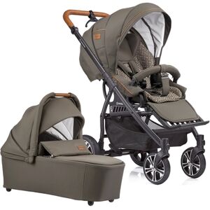 GESSLEIN Poussette duo combinée 2en1 F4 Air+, olive/fleurs