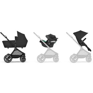 cybex GOLD Pack poussette trio combinée 3en1 EOS Lux cosy Aton B2 Black Moon...