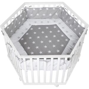 roba Parc bébé hexagonal Cosiplay Little Stars, blanc 120 cm