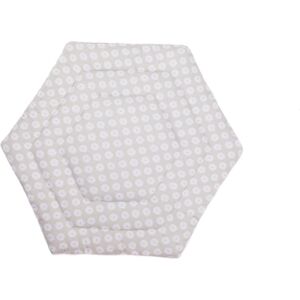 fillikid Matelas de parc bébé hexagonal jersey blanc 124 cm