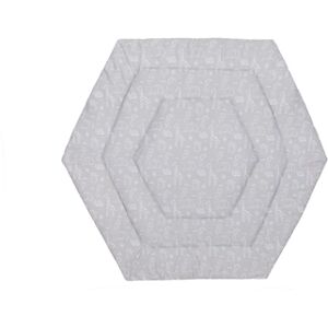 fillikid Matelas pour parc bébé hexagonal jersey safari gris 124 cm