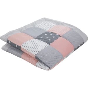 Ullenboom Tapis d'éveil matelas de parc bébé 140x140 cm rose/gris 140x140 cm