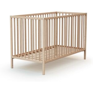 WEBABY Lit à barreaux Duo bois naturel 60x120 cm 60x120 cm