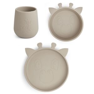 nuuroo Kit vaisselle enfant girafe Judi silicone Cobblestone 3 pièces