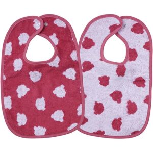 WÖRNER SÜDFROTTIER Bavoir bébé boutons-pression Teddy rouge lot de 2