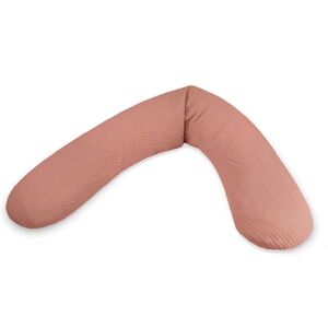 THERALINE Coussin d'allaitement et housse Original mousseline Terra Cotta 190 x 40 cm