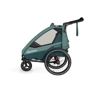 Qeridoo® Remorque de vélo enfant Sportrex 2 édition limitée Mineral Blue...