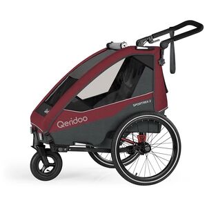 Qeridoo® Remorque de vélo enfant Sportrex 2 édition limitée Cayenne Red...