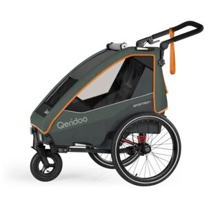 Qeridoo® Remorque de vélo enfant Sportrex1 édition limitée Forest Green