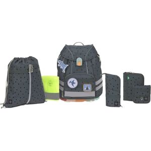 LÄSSIG Cartable d'école enfant Flexy Unique Speckles anthracite 7 pièces