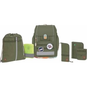 LÄSSIG Cartable d'école enfant Boxy Unique olive 7 pièces