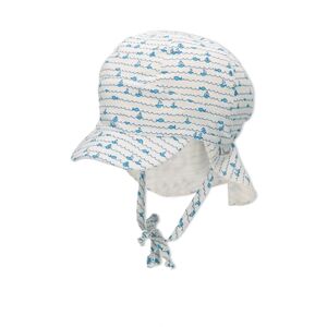 Sterntaler Casquette avec protection de cou Maritim blanc 47 cm