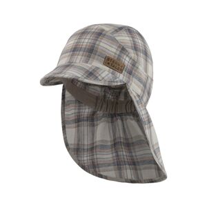 Sterntaler Casquette à visière avec protection de nuque carreau beige 51 cm