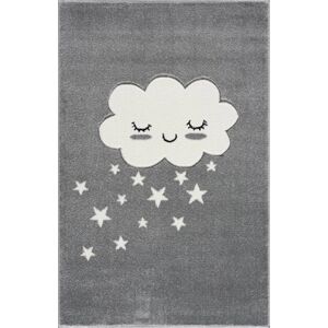 LIVONE Tapis enfant Kids love Rugs nuage gris argenté/blanc 150x220 cm