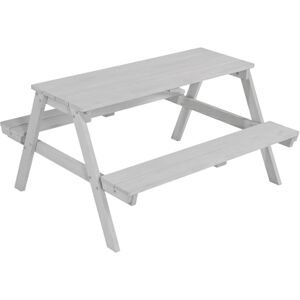 roba Table et banc enfant pique-nique pour 4 Outdoor Deluxe bois gris