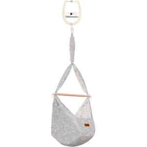 SCHMUSEWOLKE Hamac à ressort bébé Dreamcatcher gris crochet de porte beige