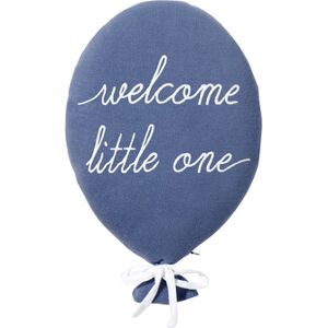 Nordic Coast Company Coussin décoratif montgolfière welcome little one bleu 40x27 cm