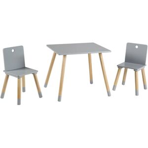 roba Ensemble table et chaise enfant bois, gris/naturel