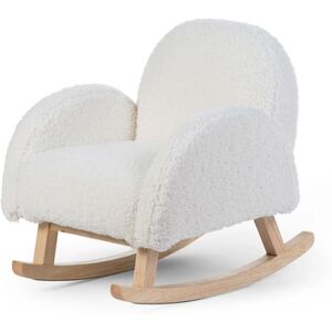 CHILDHOME Fauteuil à bascule enfant Teddy bois blanc