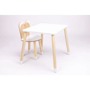 Family-SCL Table et chaise enfant Bunny bois blanc/naturel 60 cm