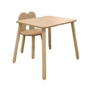 Family-SCL Table et chaise enfant Bunny bois vernis naturel 60 cm