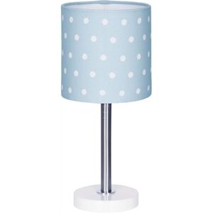 LIVONE Lampe de table enfant Happy Style for Kids DOTS bleu/blanc