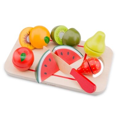 New Classic Toys® New Classic Toys Planche à découper enfant fruits bois multicolore 8 pièces