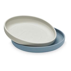 Cam Cam® COPENHAGEN Assiette enfant arc-en-ciel silicone Midnight Mix, lot de 2