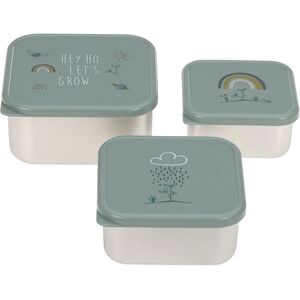 LÄSSIG Boîte à goûter enfant inox lot de 3