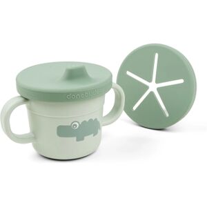 Done by Deer™ Tasse enfant poignées goûter Croco vert