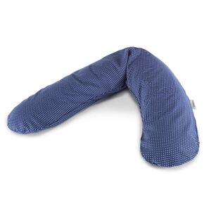 THERALINE Coussin d'allaitement Original Points, bleu marine 190 x 40 cm