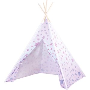 John® Tipi enfant Stars bois, sac de transport