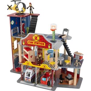 Kidkraft® Caserne de pompiers figurines Deluxe bois 63214