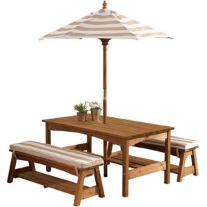 Kidkraft® Table de jardin enfant et banc, bois beige 00500