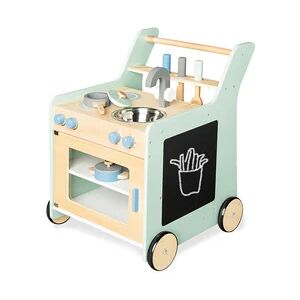 Pinolino Chariot de marche enfant cuisine Kalle vert pastel bois