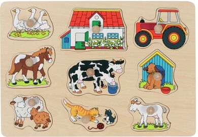 goki Puzzle ferme I, 9 pièces bois