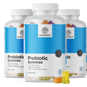 Healthy World 3x Probiotic - gummies avec cultures microbiennes, ensemble 270 gummies