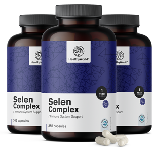 Healthy World 3x Selenium complexe 200 µg, ensemble 1095 gelules