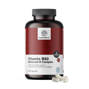 Healthy World Complexe Vitamine B50, 180 gélules