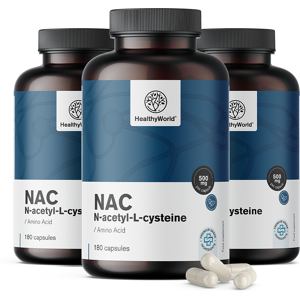 Healthy World 3x NAC 500 mg, ensemble 540 gélules