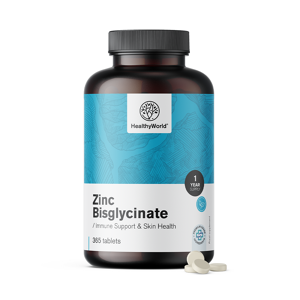 Healthy World Bisglycinate de zinc 15 mg, 365 comprimés