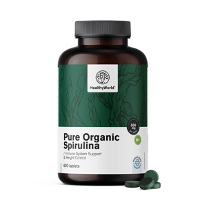 Healthy World Spiruline BIO 500 mg, 600 comprimés