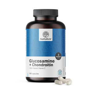 Healthy World Glucosamine + chondroïtine, 180 gélules