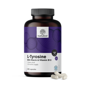Healthy World L-tyrosine 1000 mg, 365 gélules