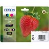 Epson 29 "Fraise" Cartouche d'encre originale Claria Home C13T29864012 - Pack Noir + Couleurs