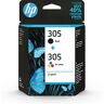 HP 305 Cartouche d'encre authentique 6ZD17AE - Pack Noir + Couleurs