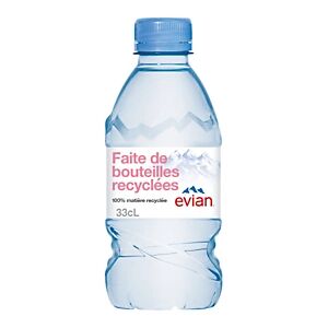 Evian Eau minérale naturelle - Lot 24 bouteilles 33 cl