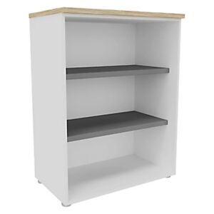 JPG Bibliotheque mi-haute NF Environnement  H.104 cm x L.80 cm - Chene Nebraska